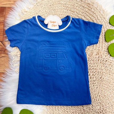 Conj. Camiseta Kombi e Bermuda - Marinho e Areia